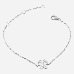 Bracelet papillon argent 925 rhodié oxyde zirconium enfant - Vue principale ailes scintillantes magie