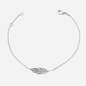 Bracelet plume argent 925 rhodié