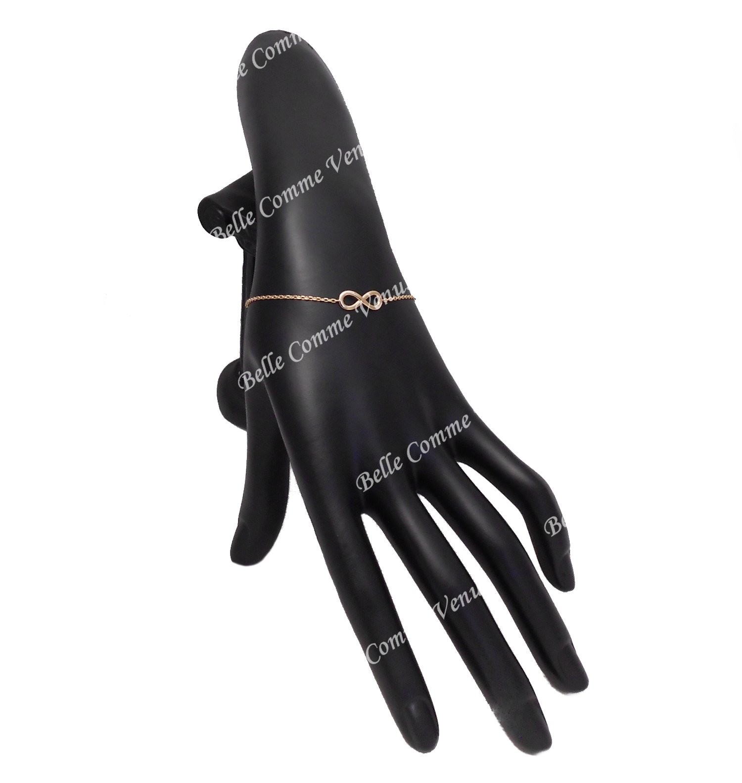 Bracelet symbole infini Plaqué OR 750 3 microns