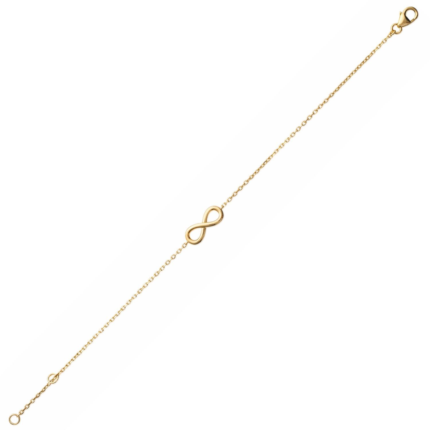 Bracelet symbole infini Plaqué OR 750 3 microns