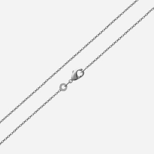 Chaîne de cou maille forçat 40 cm enfant argent 925 rhodié classique résistante