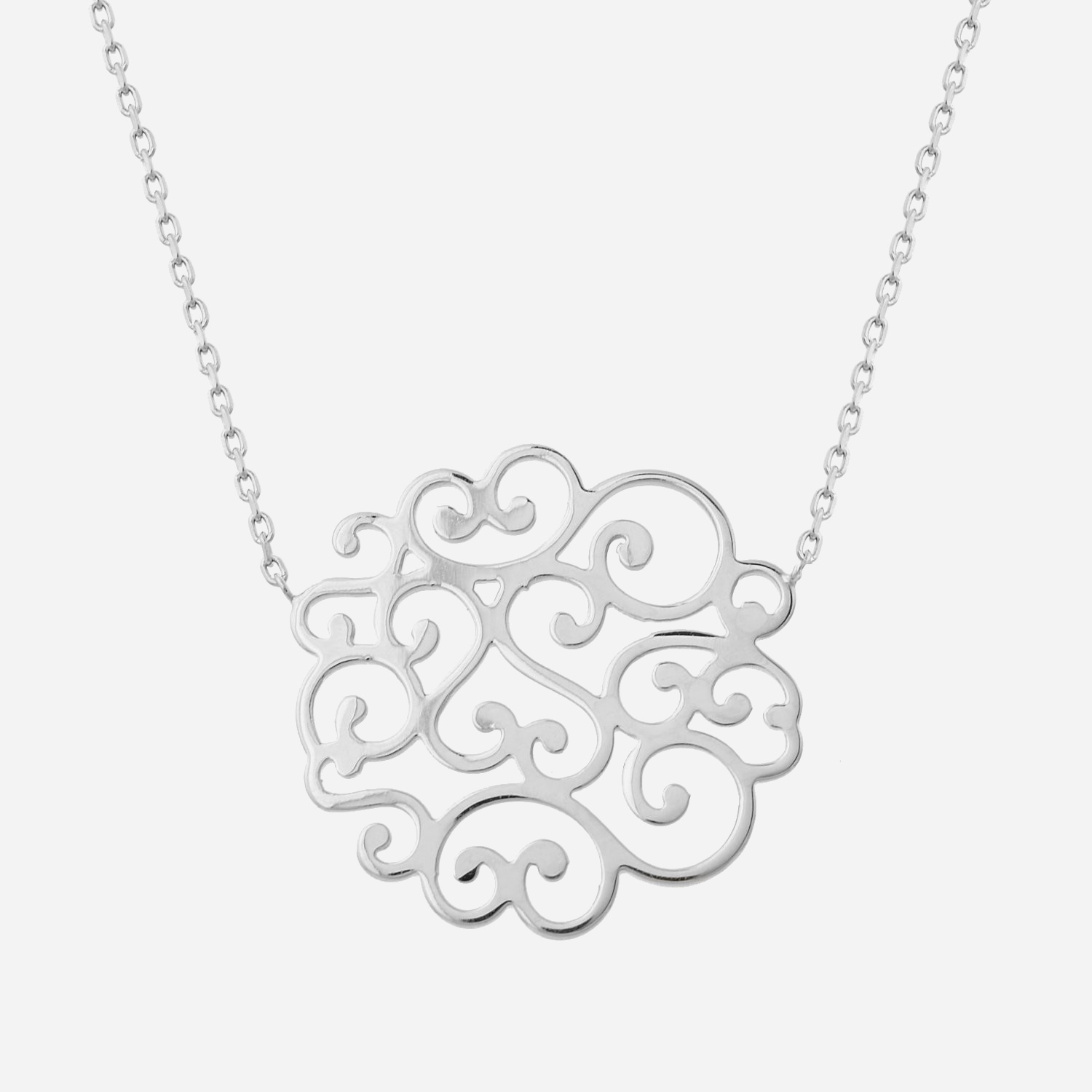 Collier arabesque coeurs argent 925