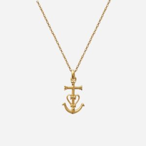 Collier croix de Camargue plaqué or 750 - Vue principale symbole provençal foi