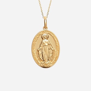 Collier médaille Vierge Miraculeuse plaqué or 3 microns pendentif
