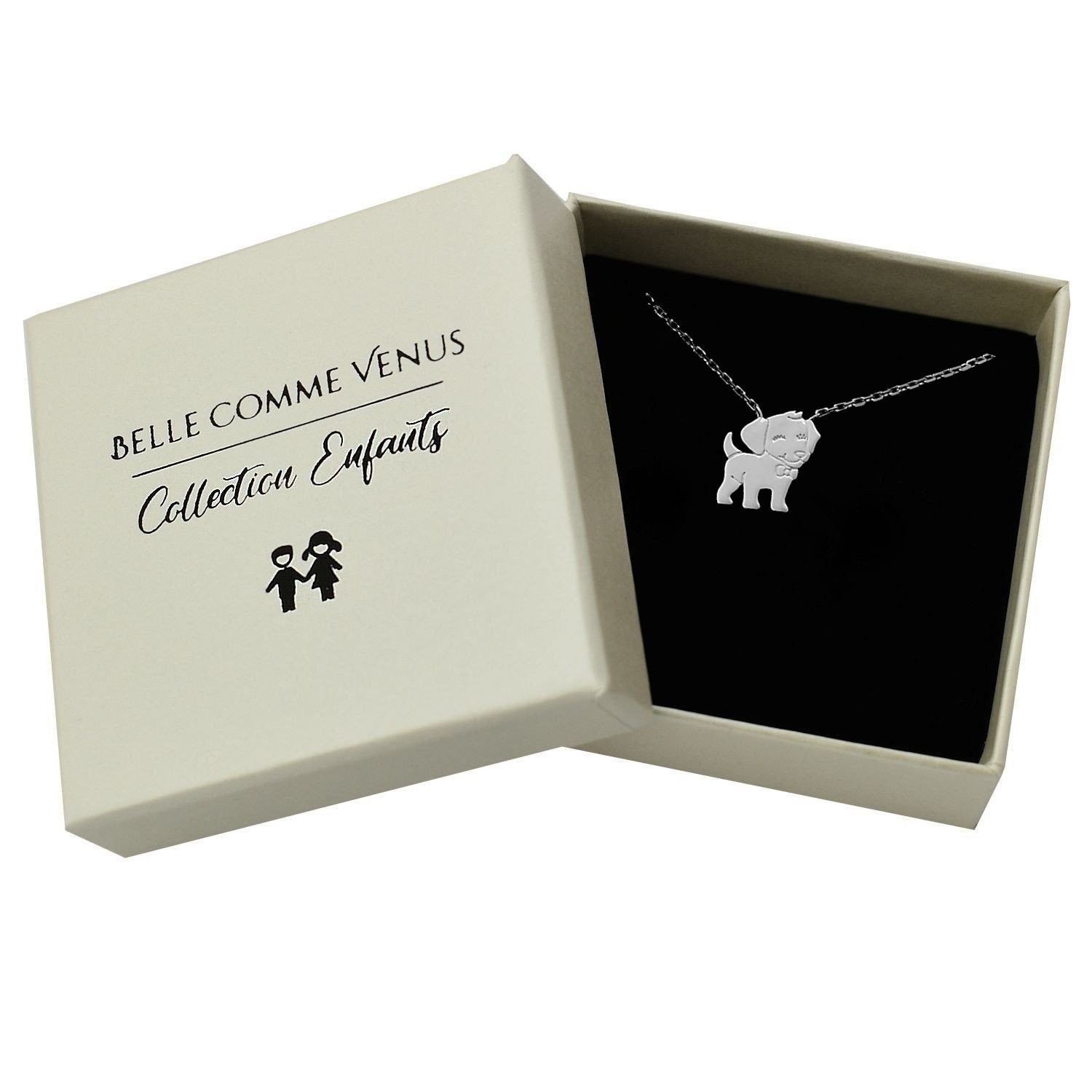 Collier petit chien argent 925 rhodié enfant écrin