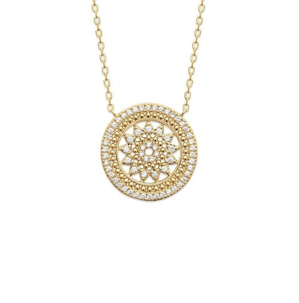 Collier Plaqué Or 18 Carats - Pendentif Cœur Amazonite Et Zirconium, Marque Tata Gisèle