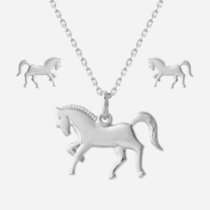 Parure cheval argent enfant au galop