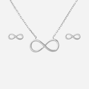 Parure infini argent symbole éternité