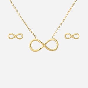 Parure infini plaqué or symbole