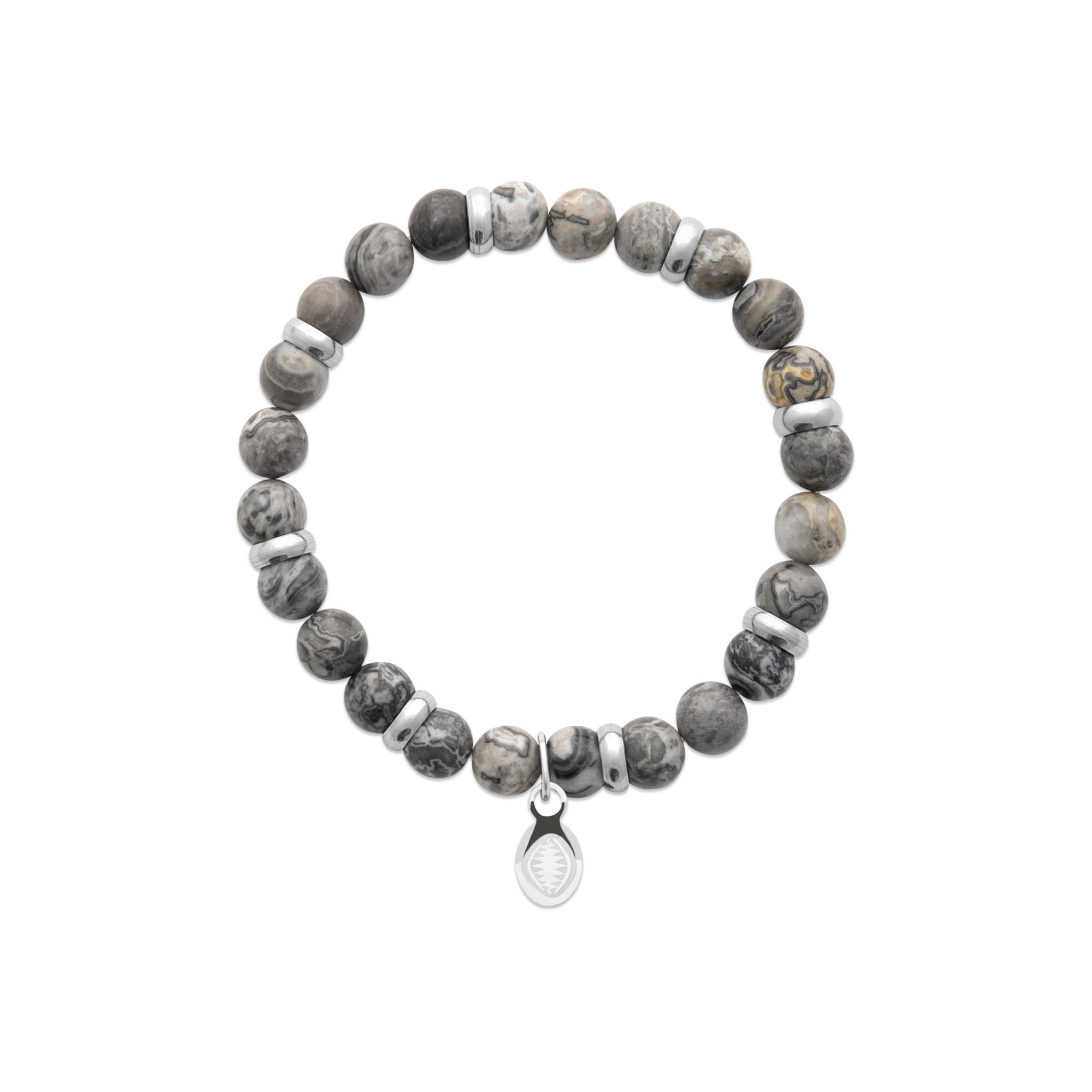 Bracelet pierres naturelles Agate Acier