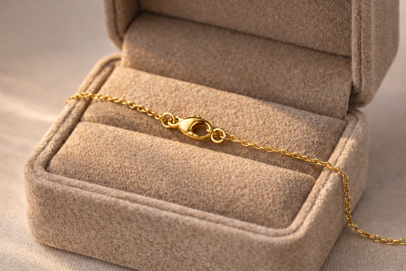 Collier plaqué or 18 carats - Entretien et conservation