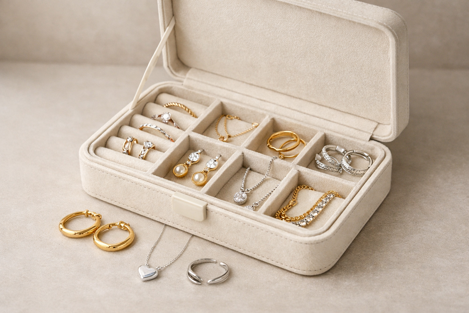 Ranger ses bijoux dans un écrin pour les protéger du parfum et de l'oxydation