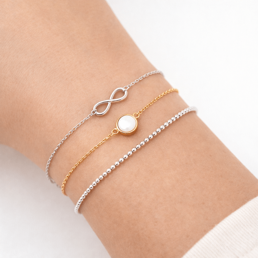 Stacking de bracelets argent 925 et plaqué or - tendance bijoux 2026