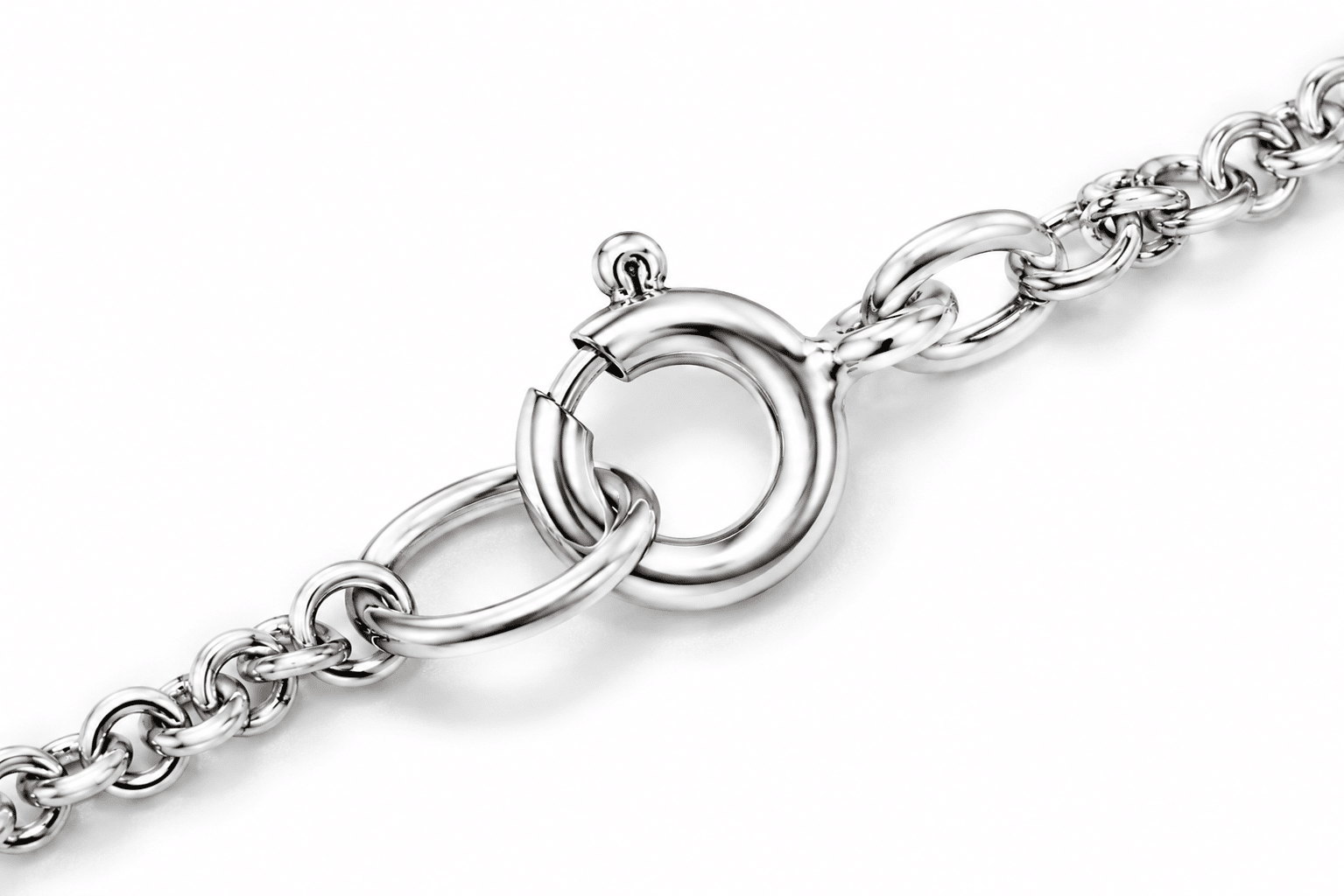Détail collier argent 925 rhodié finition mariage — Belle Comme Venus