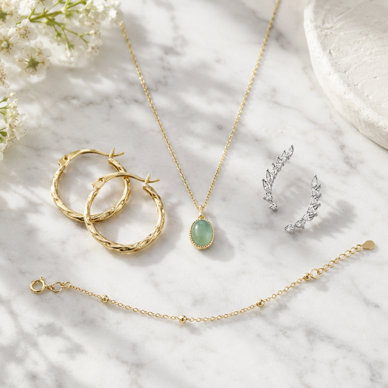 Tendances bijoux 2026 printemps-été - sélection Belle Comme Venus argent 925 et plaqué or